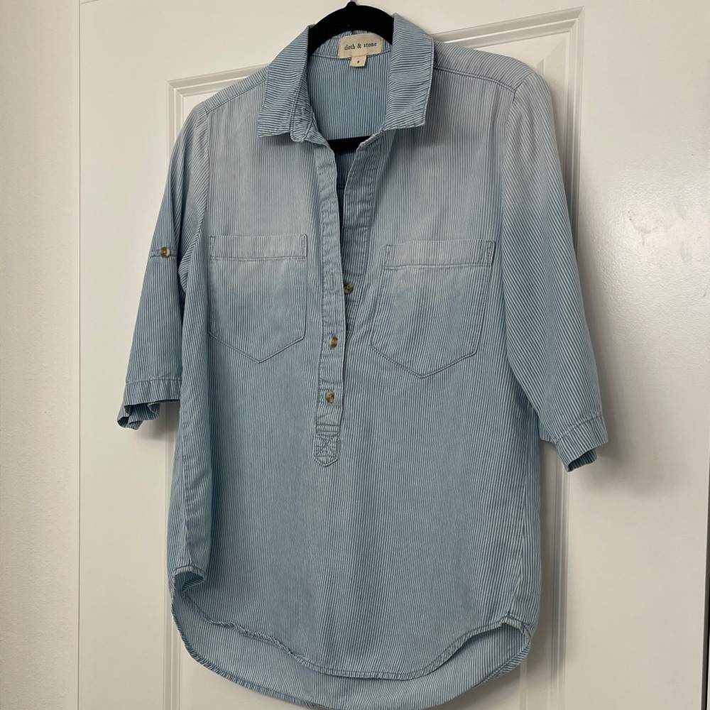 Cloth & Stone Light Blue Blouse